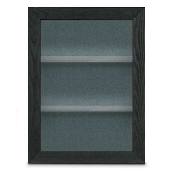 Outdoor Enclosed Combo Board, 42"x32", Black Frame/Black & Buff